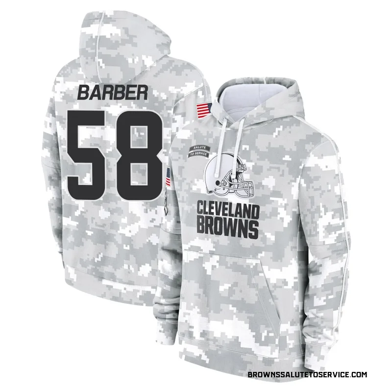 Men's Austin Barber Cleveland Browns Camo Arctic 2024 Salute to Service Club Fleece Pullover Hoodie