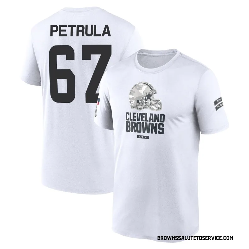 Men's Ben Petrula Cleveland Browns Legend White 2024 Salute to Service Performance T-Shirt