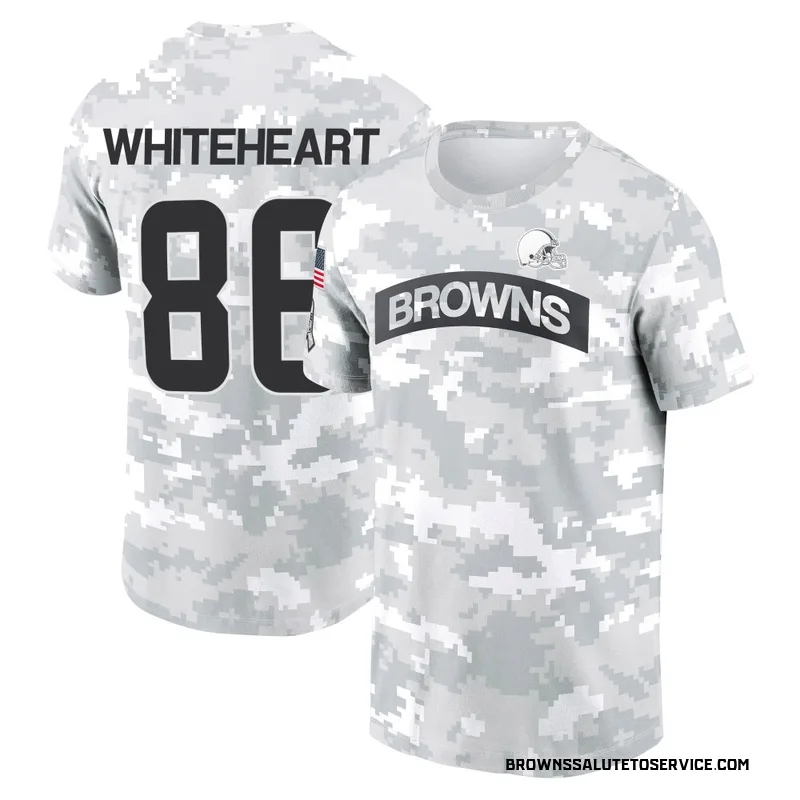 Men's Blake Whiteheart Cleveland Browns Camo Arctic 2024 Salute to Service Performance T-Shirt