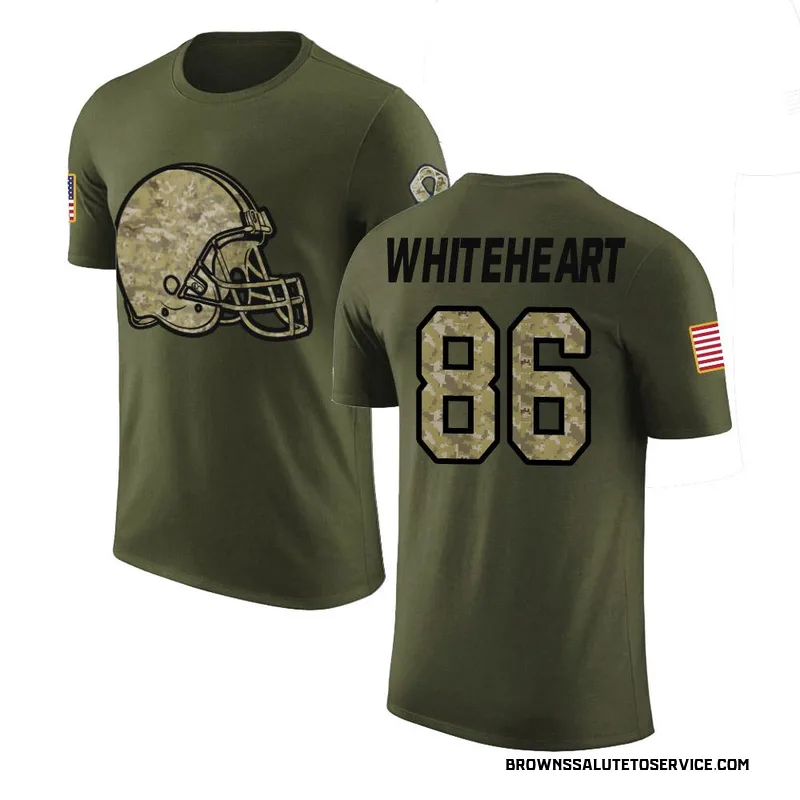 Men's Blake Whiteheart Cleveland Browns Legend Olive Salute to Service T-Shirt