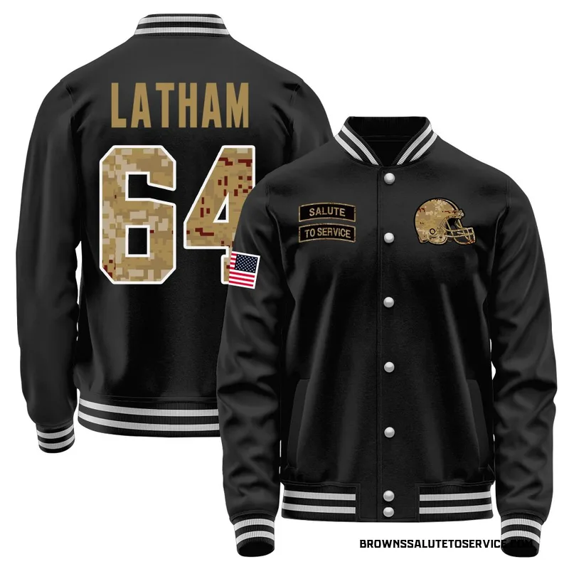 Men's Brady Latham Cleveland Browns Black Salute to Service Sideline Performance Jacket