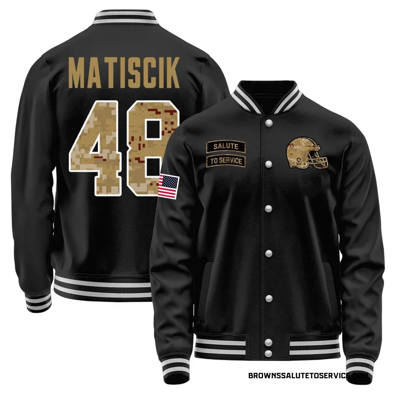 Men's Brent Matiscik Cleveland Browns Black Salute to Service Sideline Performance Jacket