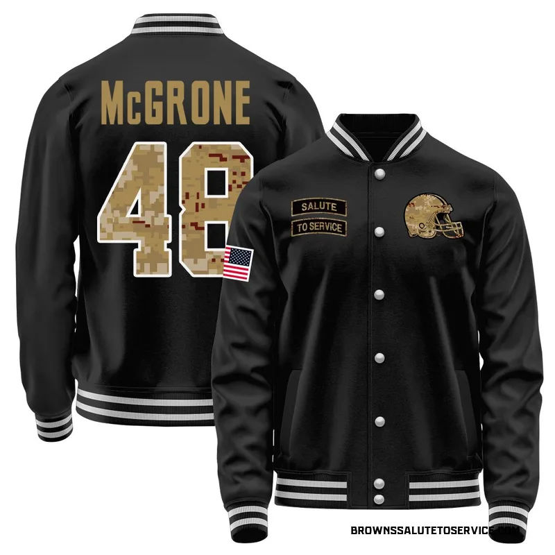 Men's Cameron McGrone Cleveland Browns Black Salute to Service Sideline Performance Jacket