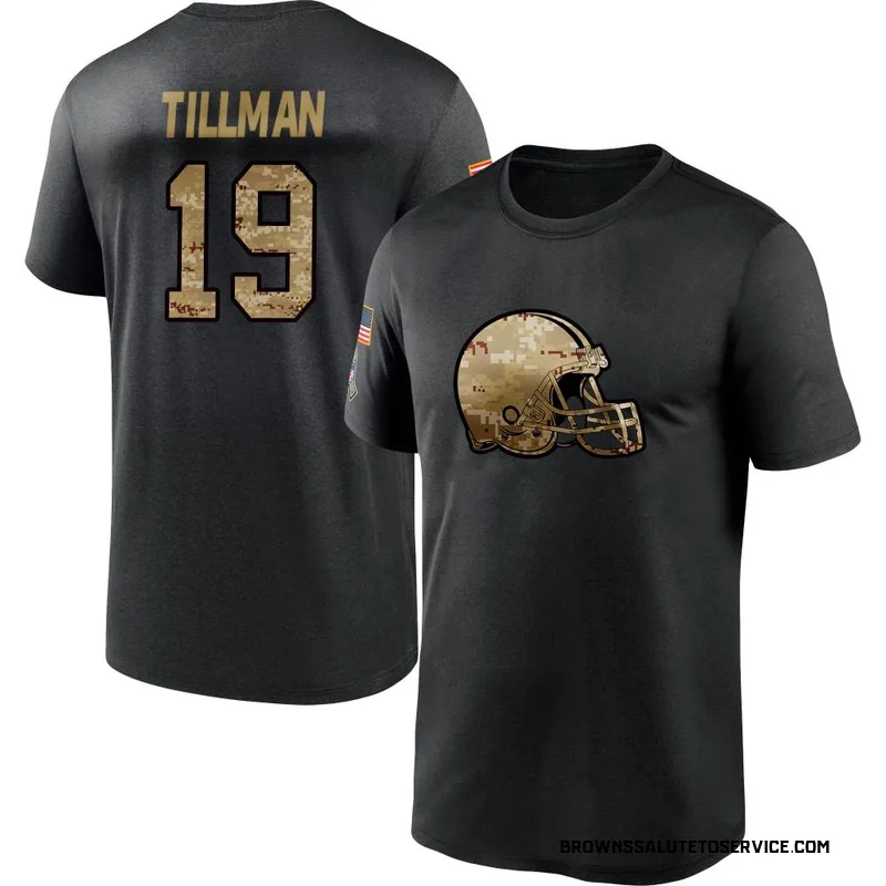 Men's Cedric Tillman Cleveland Browns Black 2020 Salute To Service Performance T-Shirt