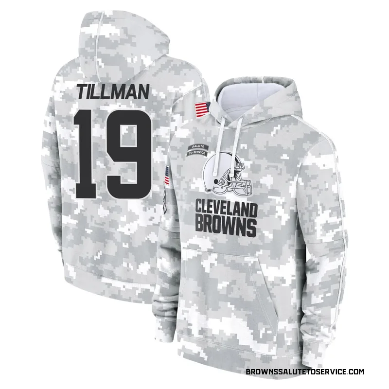 Men's Cedric Tillman Cleveland Browns Camo Arctic 2024 Salute to Service Club Fleece Pullover Hoodie