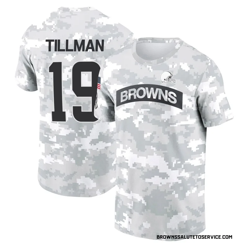 Men's Cedric Tillman Cleveland Browns Camo Arctic 2024 Salute to Service Performance T-Shirt