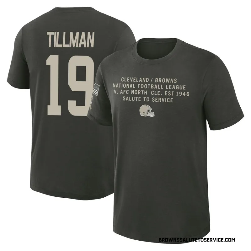 Men's Cedric Tillman Cleveland Browns Green Dark/ 2025 Salute to Service Sideline Slub T-Shirt
