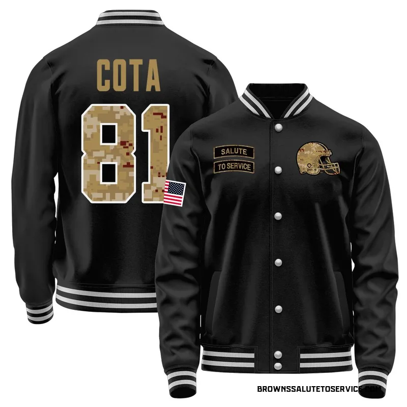Men's Chase Cota Cleveland Browns Black Salute to Service Sideline Performance Jacket