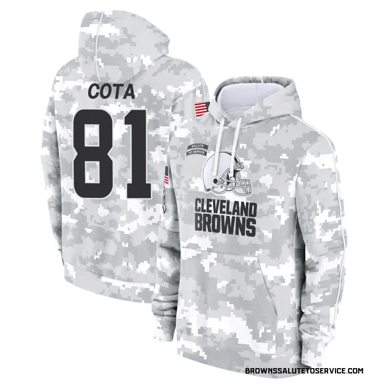 Men's Chase Cota Cleveland Browns Camo Arctic 2024 Salute to Service Club Fleece Pullover Hoodie