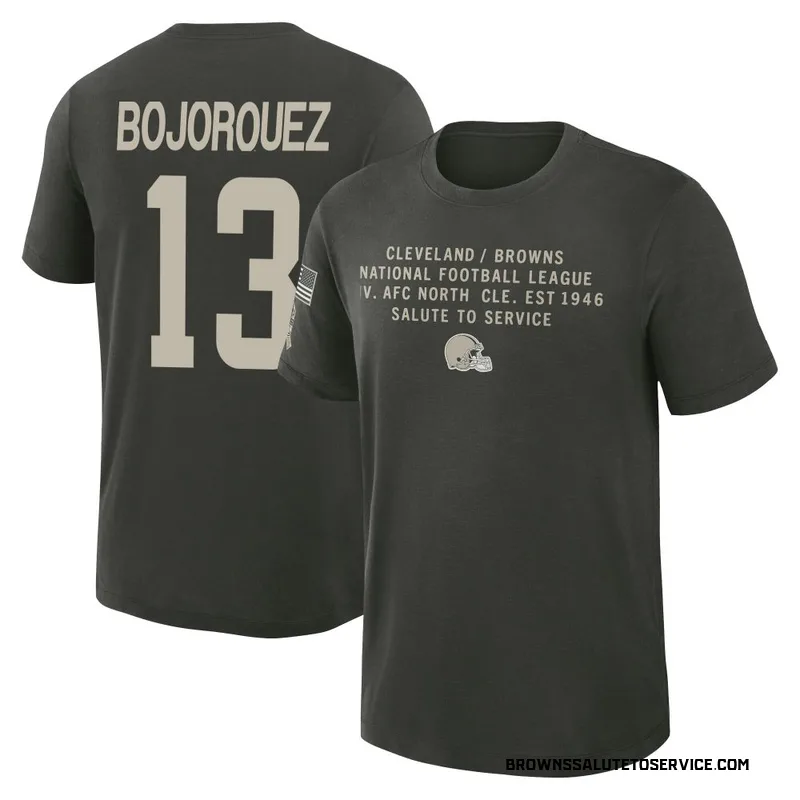 Men's Corey Bojorquez Cleveland Browns Green Dark/ 2025 Salute to Service Sideline Slub T-Shirt