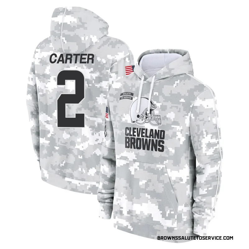 Men's DeAndre Carter Cleveland Browns Camo Arctic 2024 Salute to Service Club Fleece Pullover Hoodie