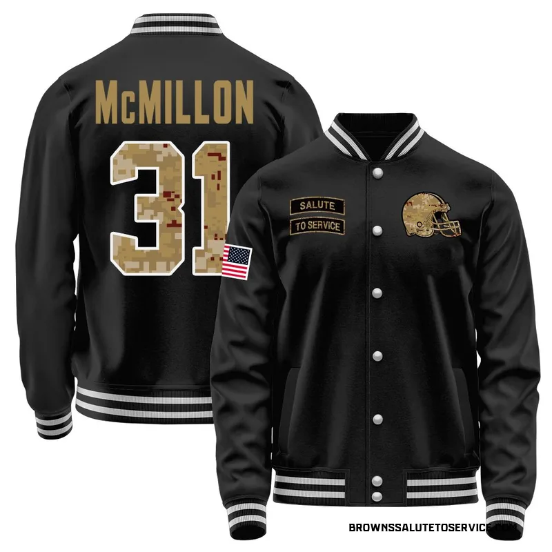 Men's Donovan McMillon Cleveland Browns Black Salute to Service Sideline Performance Jacket