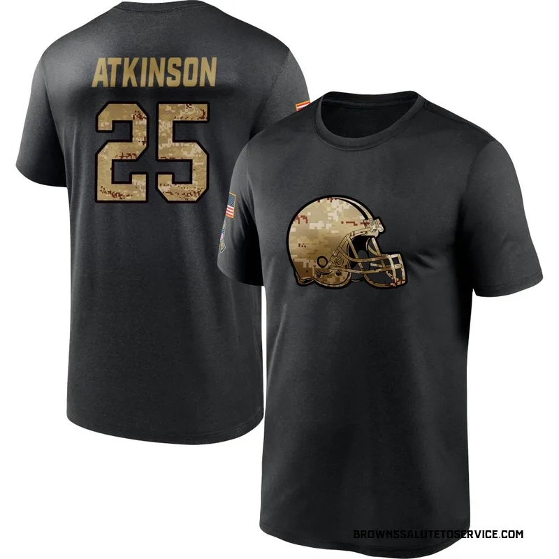Men's George Atkinson Cleveland Browns Black 2020 Salute To Service Performance T-Shirt
