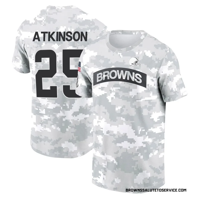 Men's George Atkinson Cleveland Browns Camo Arctic 2024 Salute to Service Performance T-Shirt