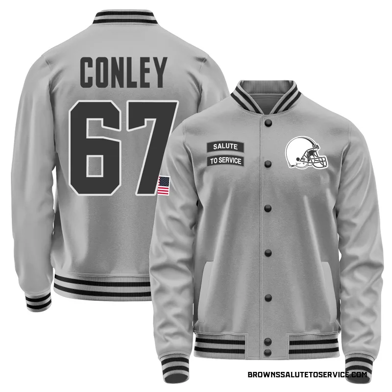 Men's Jack Conley Cleveland Browns Gray Salute to Service Performance Jacket