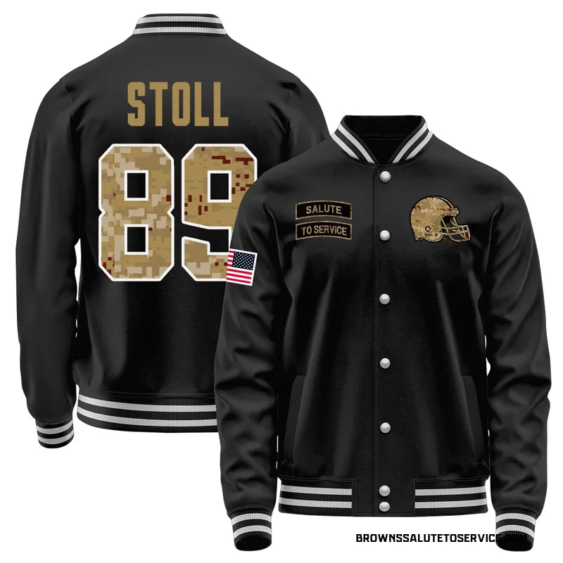 Men's Jack Stoll Cleveland Browns Black Salute to Service Sideline Performance Jacket