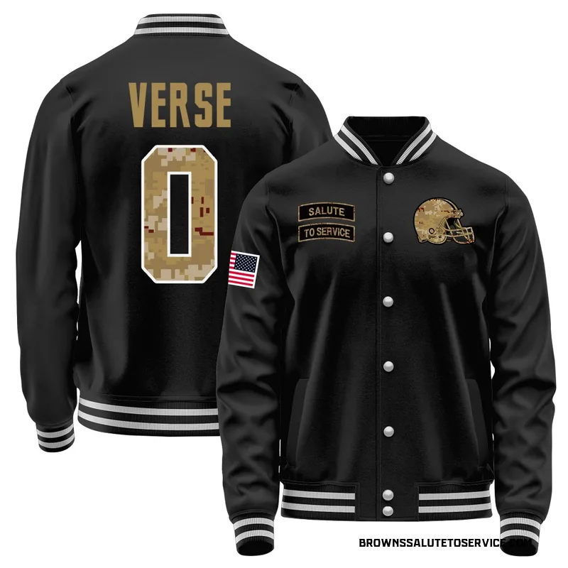 Men's Jared Verse Cleveland Browns Black Salute to Service Sideline Performance Jacket