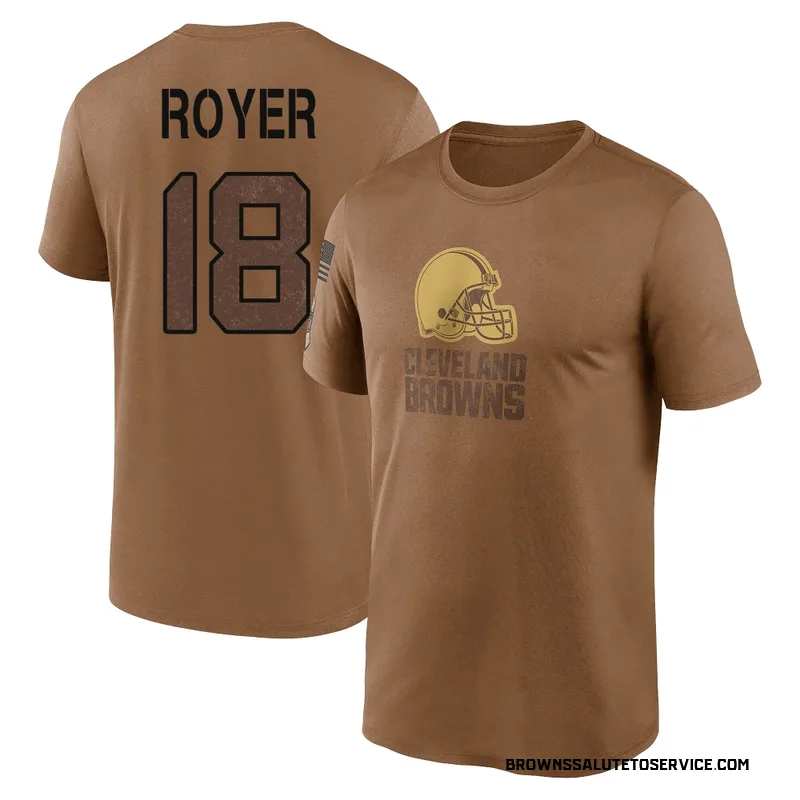 Men's Joe Royer Cleveland Browns Legend Brown 2023 Salute To Service Performance T-Shirt