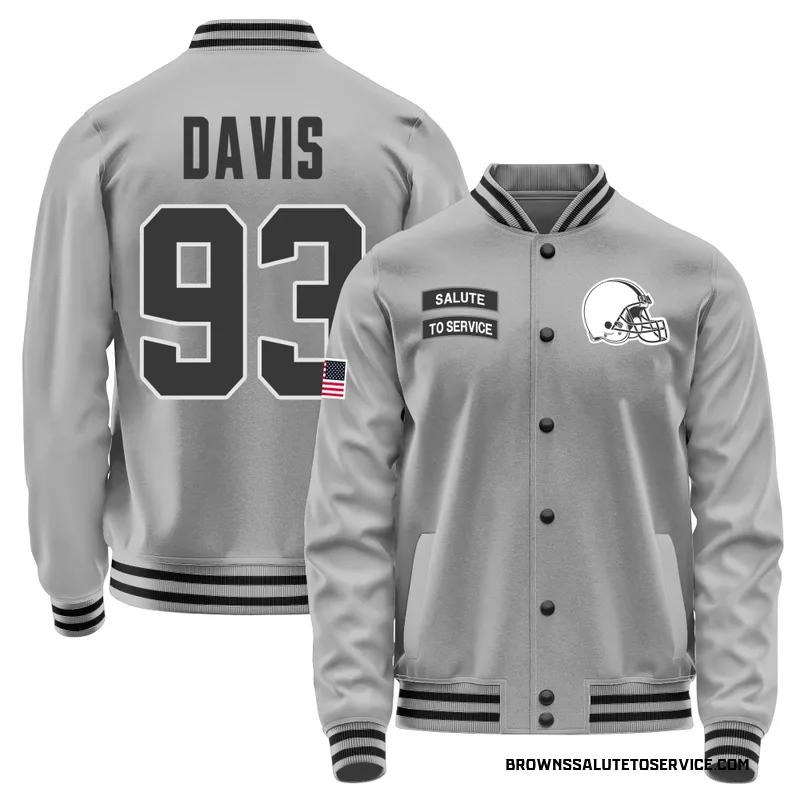 Men's Kalia Davis Cleveland Browns Gray Salute to Service Performance Jacket