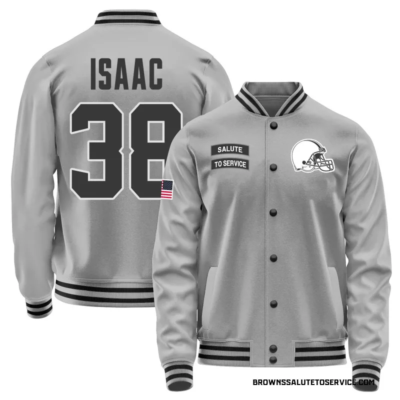 Men's Keenan Isaac Cleveland Browns Gray Salute to Service Performance Jacket