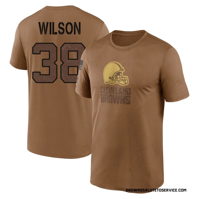 Men's Kole Wilson Cleveland Browns Legend Brown 2023 Salute To Service Performance T-Shirt