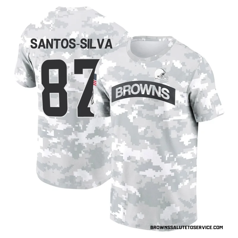 Men's Marcus Santos-Silva Cleveland Browns Camo Arctic 2024 Salute to Service Performance T-Shirt