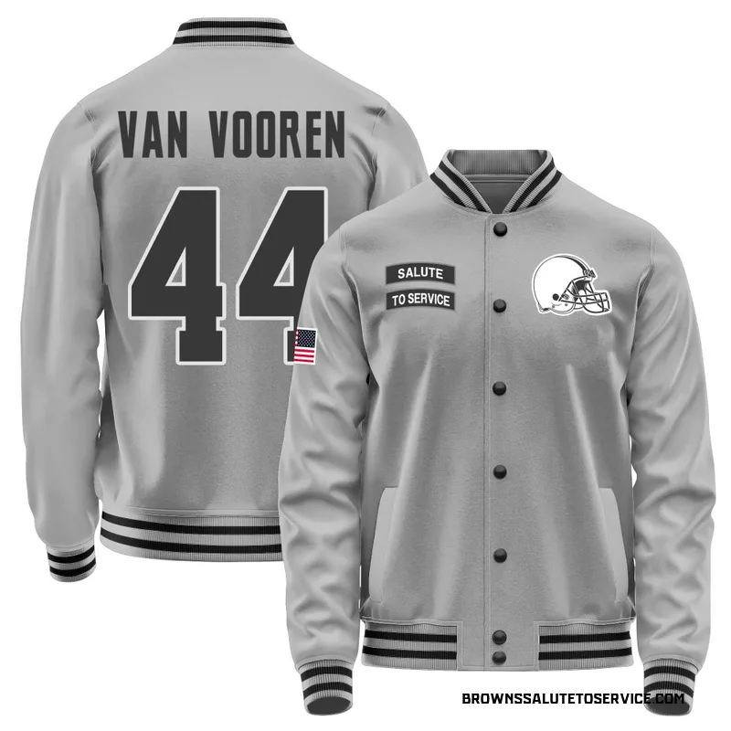 Men's Mitch Van Vooren Cleveland Browns Gray Salute to Service Performance Jacket