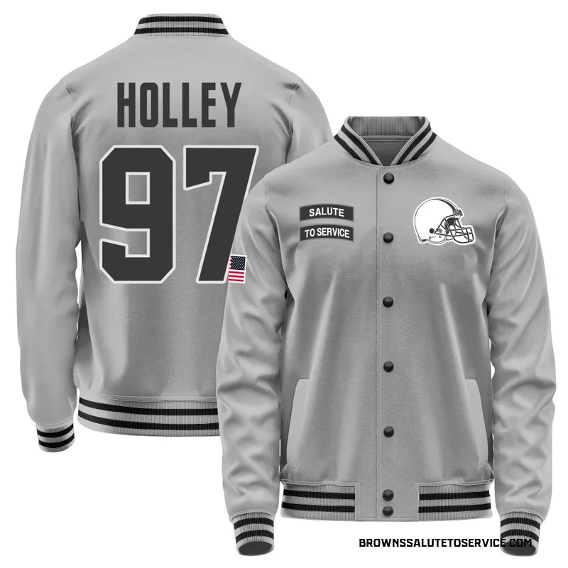 Men's Ralph Holley Cleveland Browns Gray Salute to Service Performance Jacket