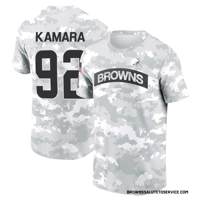 Men's Sam Kamara Cleveland Browns Camo Arctic 2024 Salute to Service Performance T-Shirt