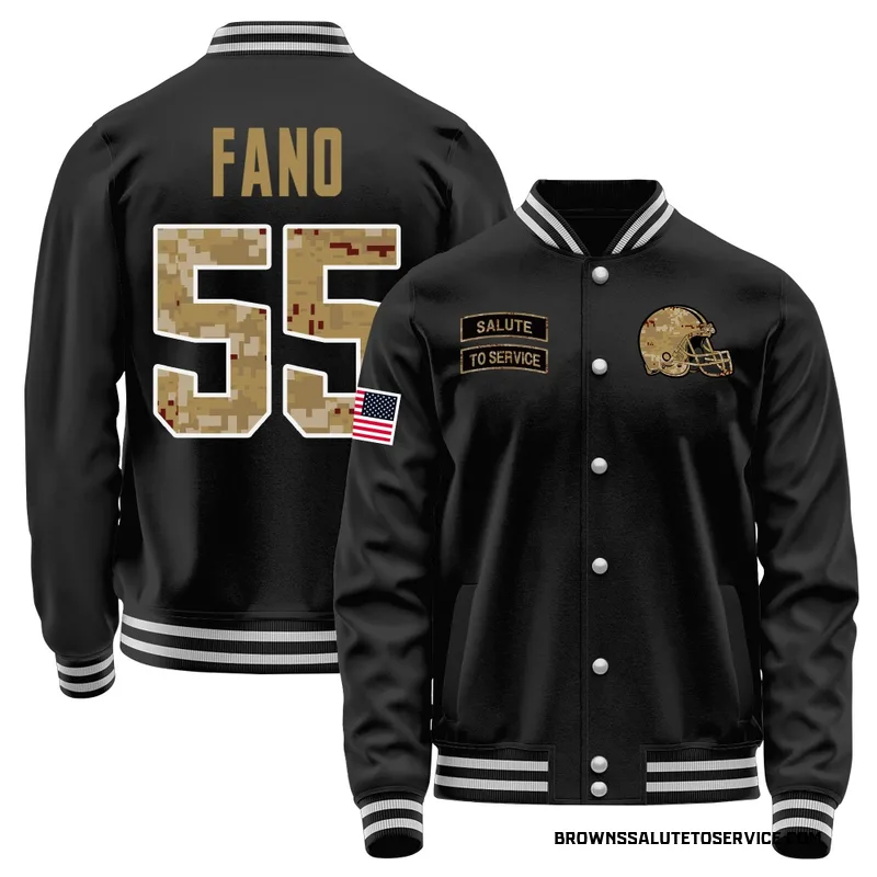 Men's Spencer Fano Cleveland Browns Black Salute to Service Sideline Performance Jacket