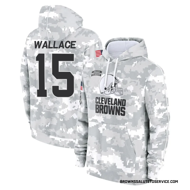 Men's Tylan Wallace Cleveland Browns Camo Arctic 2024 Salute to Service Club Fleece Pullover Hoodie