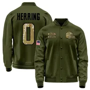 Men's Tyron Herring Cleveland Browns Olive Salute to Service Sideline Performance Jacket