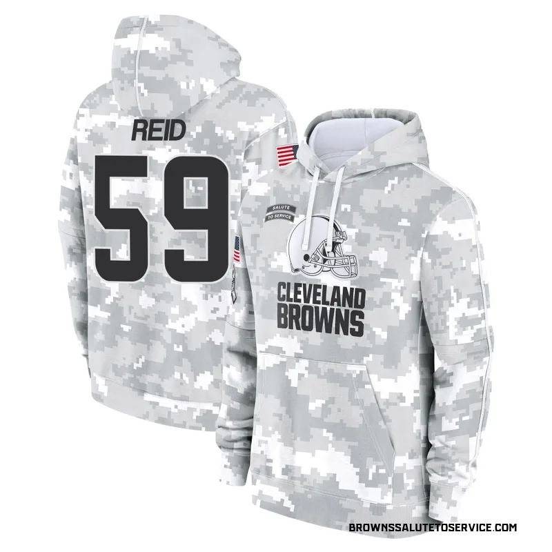 Men's Winston Reid Cleveland Browns Camo Arctic 2024 Salute to Service Club Fleece Pullover Hoodie