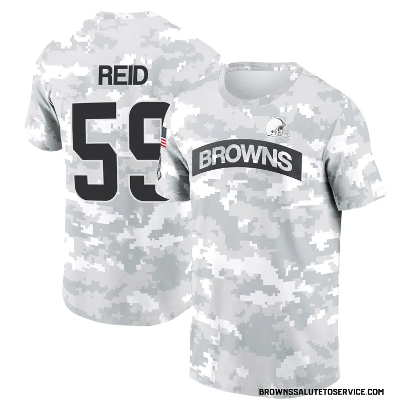 Men's Winston Reid Cleveland Browns Camo Arctic 2024 Salute to Service Performance T-Shirt