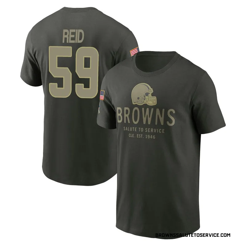 Men's Winston Reid Cleveland Browns Green Forest/ 2025 Salute to Service Sideline Primary Edge T-Shirt