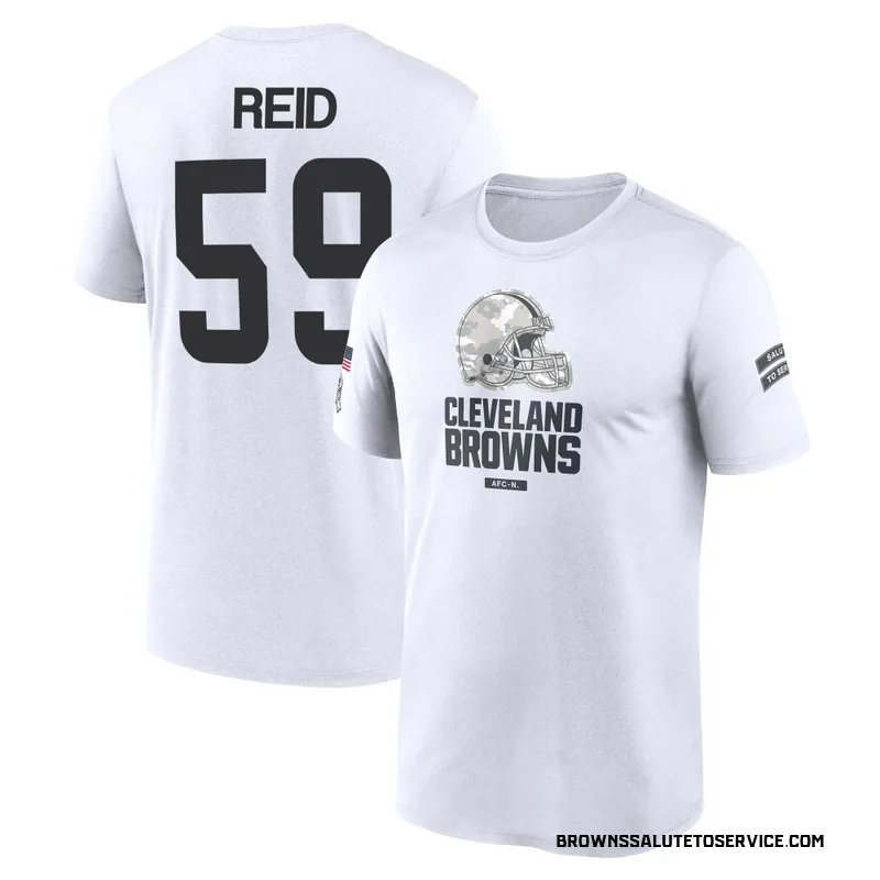 Men's Winston Reid Cleveland Browns Legend White 2024 Salute to Service Performance T-Shirt