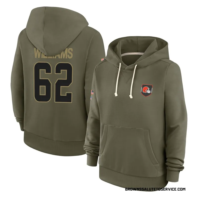 Women's Bucky Williams Cleveland Browns Olive 2025 Salute to Service Hoodie