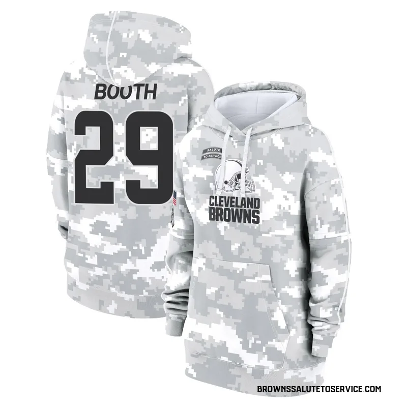 Women's Davon Booth Cleveland Browns Camo Arctic 2024 Salute to Service Club Fleece Pullover Hoodie