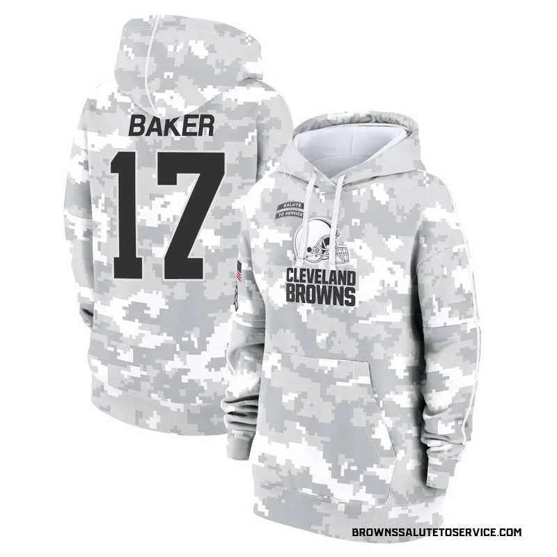 Women's Jerome Baker Cleveland Browns Camo Arctic 2024 Salute to Service Club Fleece Pullover Hoodie