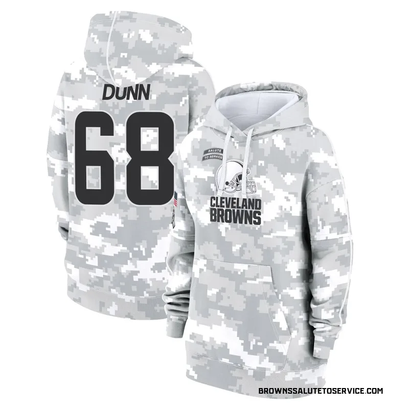 Women's Michael Dunn Cleveland Browns Camo Arctic 2024 Salute to Service Club Fleece Pullover Hoodie