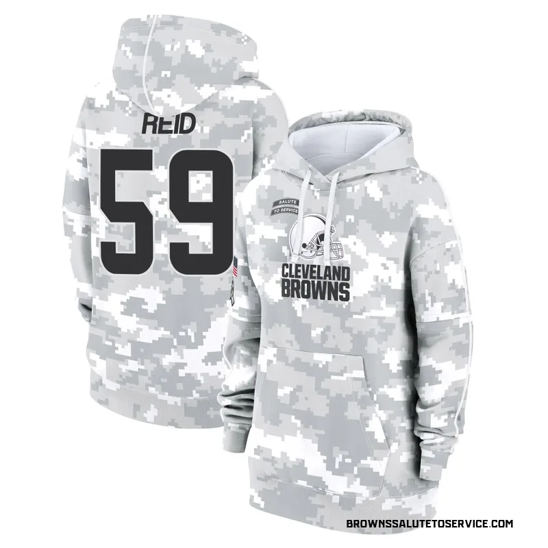 Women's Winston Reid Cleveland Browns Camo Arctic 2024 Salute to Service Club Fleece Pullover Hoodie