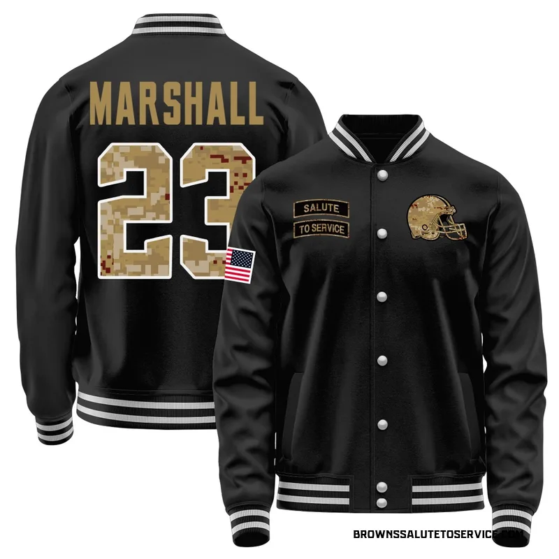 Youth Ahmani Marshall Cleveland Browns Black Salute to Service Sideline Performance Jacket