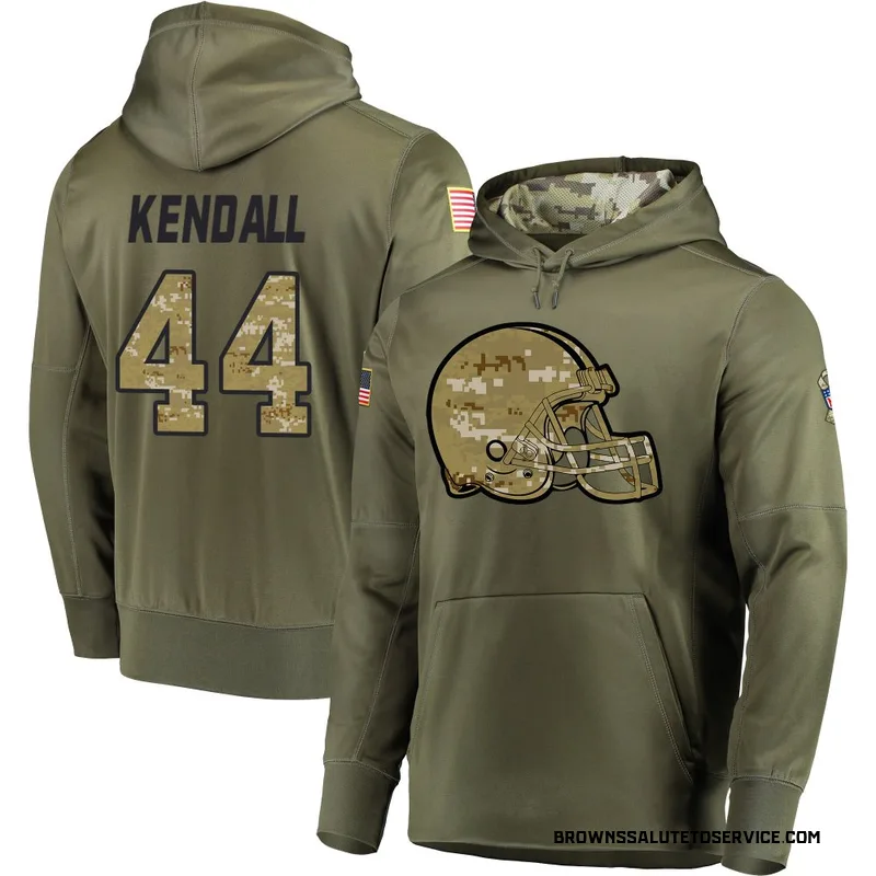 Youth Anthony Kendall Cleveland Browns Olive Salute to Service Pullover Hoodie