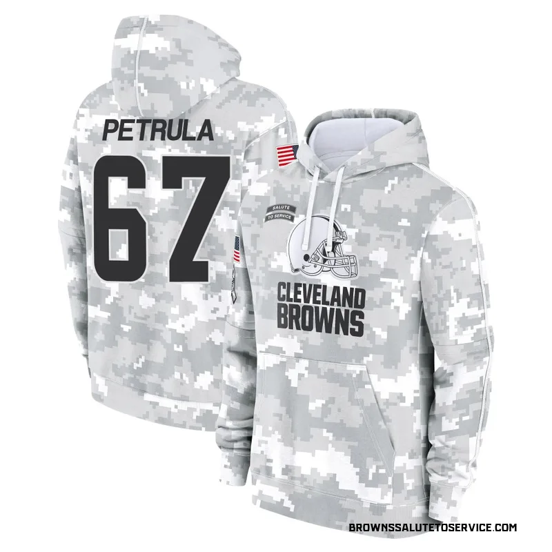 Youth Ben Petrula Cleveland Browns Camo Arctic 2024 Salute to Service Club Fleece Pullover Hoodie