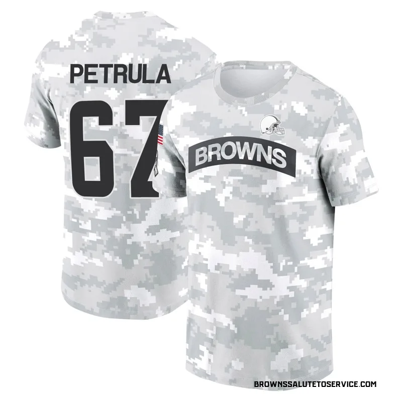 Youth Ben Petrula Cleveland Browns Camo Arctic 2024 Salute to Service Performance T-Shirt