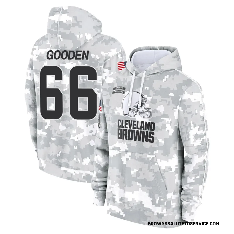 Youth Bernard Gooden Cleveland Browns Camo Arctic 2024 Salute to Service Club Fleece Pullover Hoodie