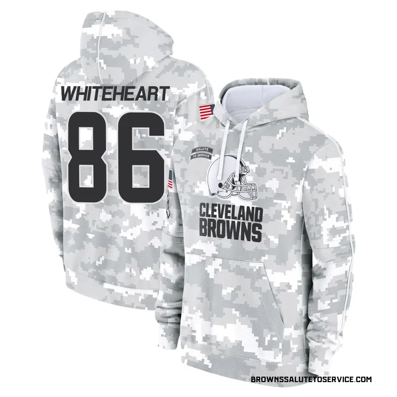 Youth Blake Whiteheart Cleveland Browns Camo Arctic 2024 Salute to Service Club Fleece Pullover Hoodie