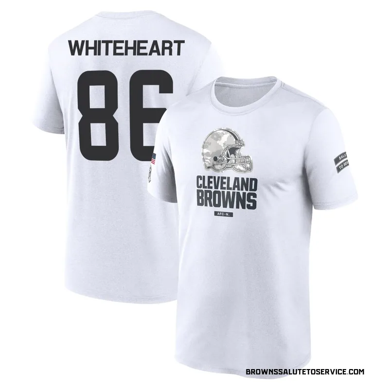 Youth Blake Whiteheart Cleveland Browns Legend White 2024 Salute to Service Performance T-Shirt