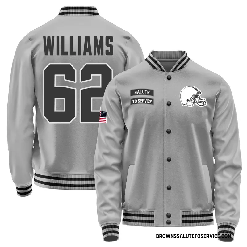 Youth Bucky Williams Cleveland Browns Gray Salute to Service Performance Jacket