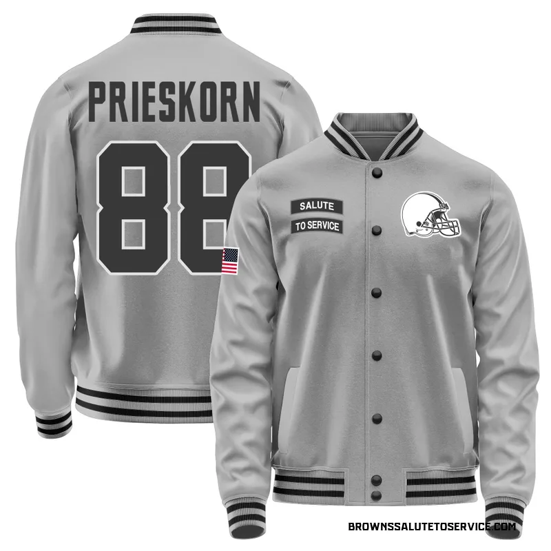 Youth Caden Prieskorn Cleveland Browns Gray Salute to Service Performance Jacket